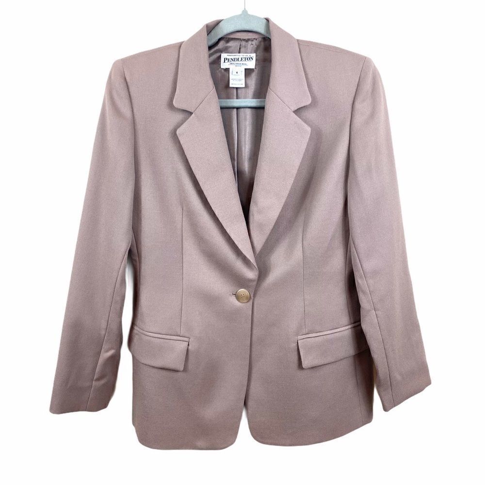Vintage Pendleton Tan Beige Wool Blazer